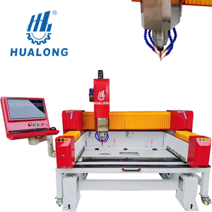 Hualong piedra maquinaria alta eficiencia cnc granito mármol losa encimera fregadero agujero corte enrutador recorte máquina de corte